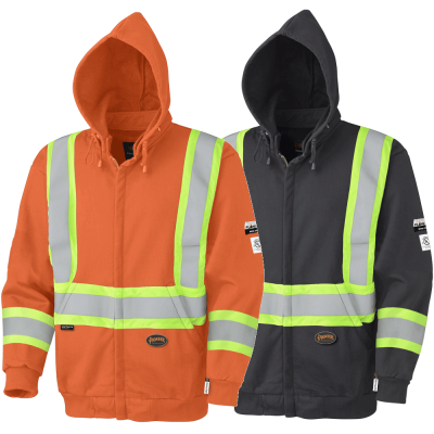 FR/ARC RATED Zip Style Heavyweight Sfty Hoodie - 100% Ctn Fleece