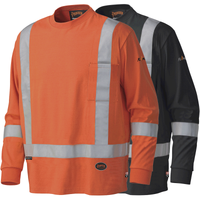 FR/ARC Rated Long-Sleeved Safety Shirt - 100% Cotton