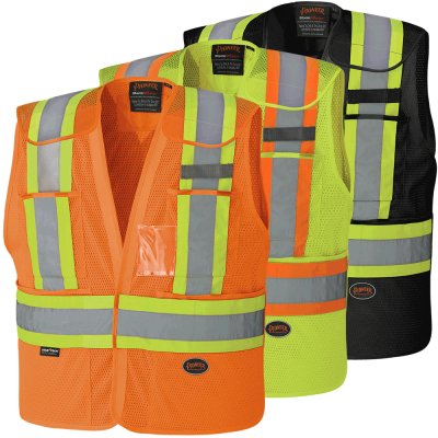 Hi-Viz Drop Shoulder Poly Mesh Safety Tear-Away Vest