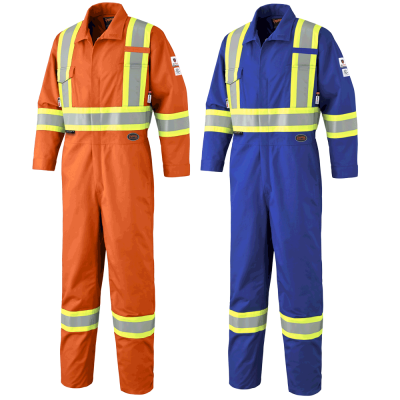FR-TECH® FR/ARC RATED 7 Oz Hi-Viz Safety Coveralls - 88/12 Cotton/Nylon