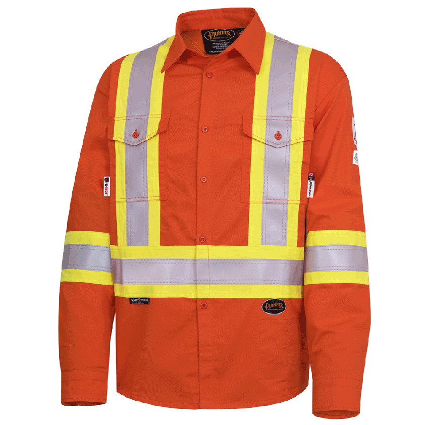 FR-TECH® FR/ARC RATED 7 OZ Hi-Viz Safety Shirt