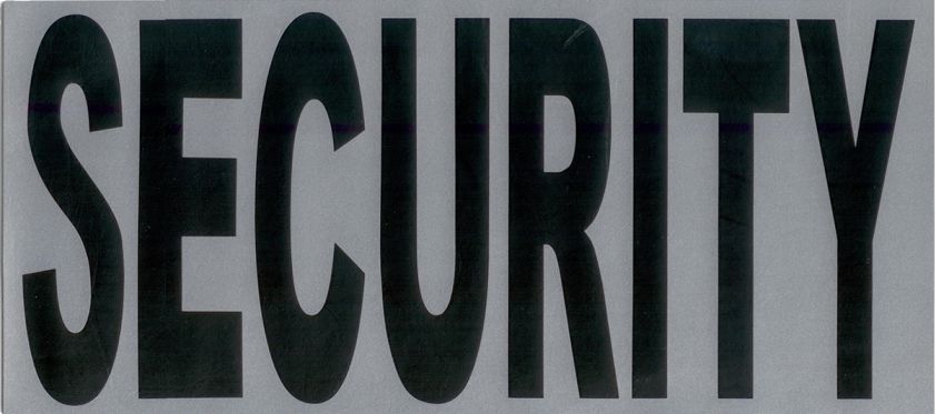 5.5"H SECURITY Reflective Vinyl Patch