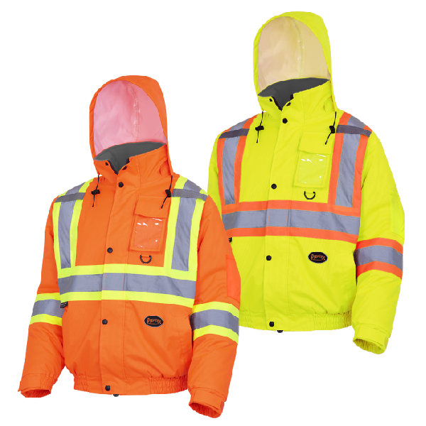 Hi-Viz Waterproof Quilted Sfty Bomber - 300D PU CTD OX. Poly