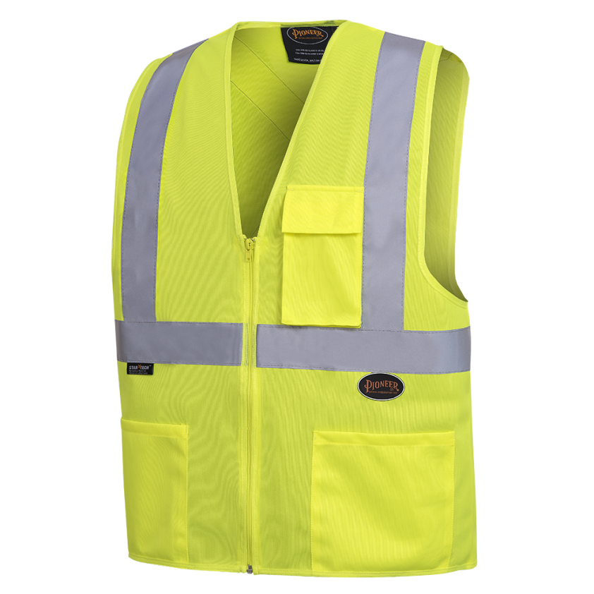 Hi-viz Safety Vest With 2" Tape, Tricot Poly Interlock 